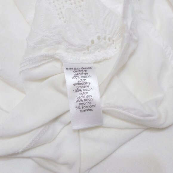 Maurices Blouse Peasant Eyelet Embroidered Off-Shoulder Top XS Cotton Blend EUC - Picture 4 of 9